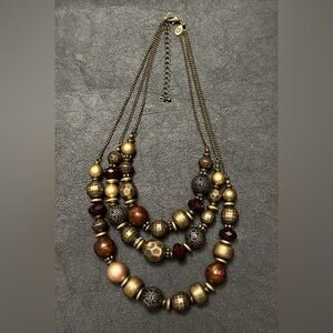 Cookie Lee 3 Strand Statement Necklace